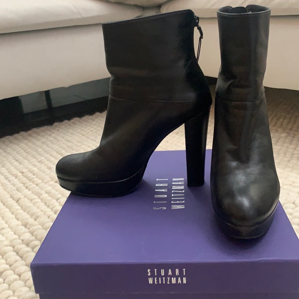 Stuart Weitzman Platform Leather Boots